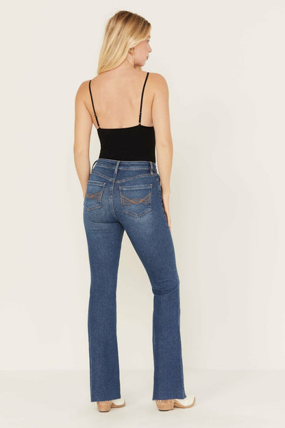Idyllwind Women | Navaho Dark Wash High Risin' Distressed Bootcut Jeans