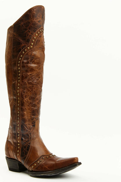 Idyllwind Women | Straight Up Orix Goat Studded Leather Tall Western Boots - Snip Toe
