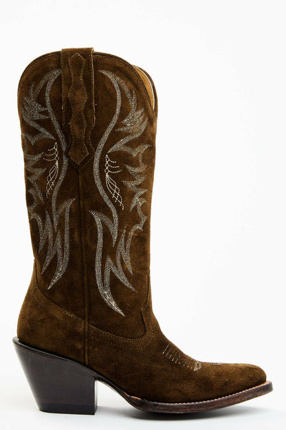 Idyllwind Women | Charmed Life Olive Suede Western Boots - Round Toe