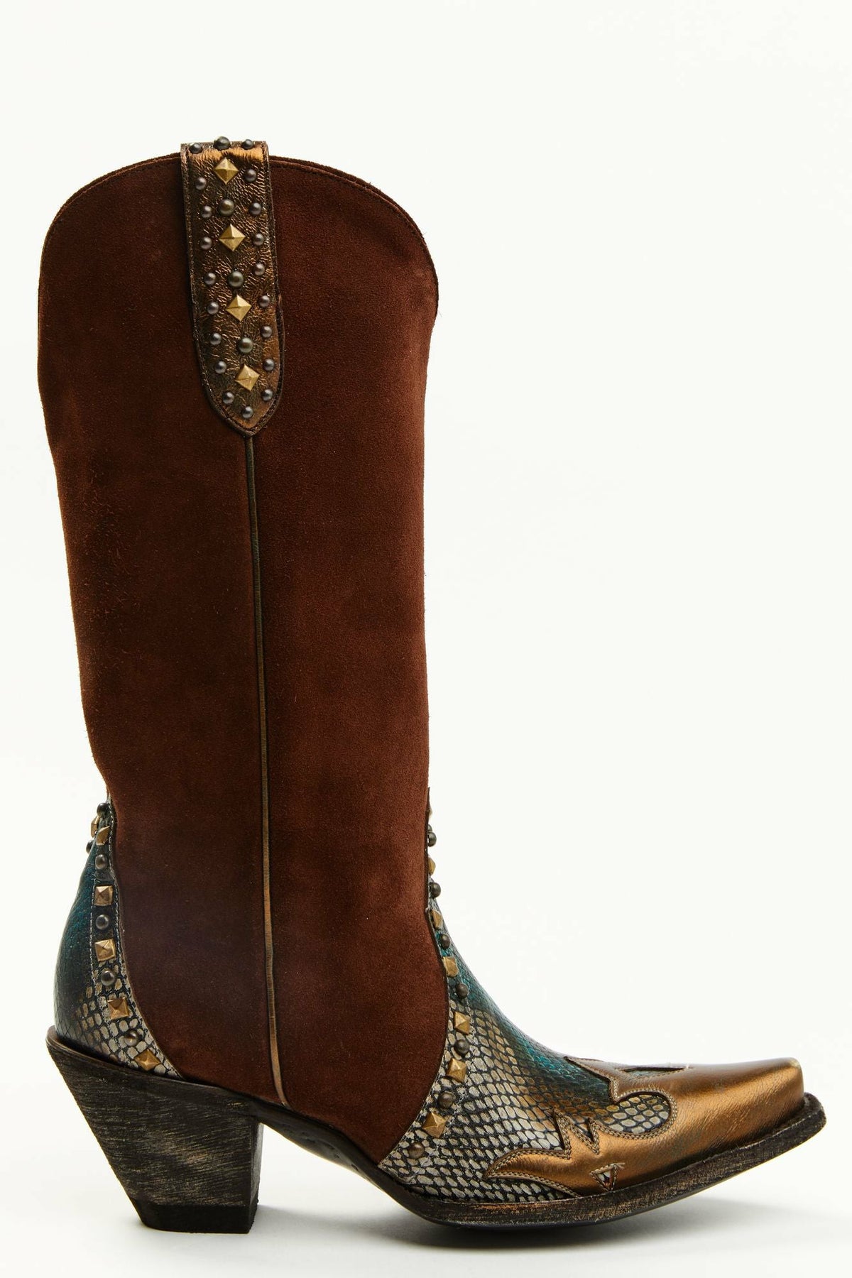 Idyllwind Women | Leap Snake Suede Leather Western Boots - Snip Toe