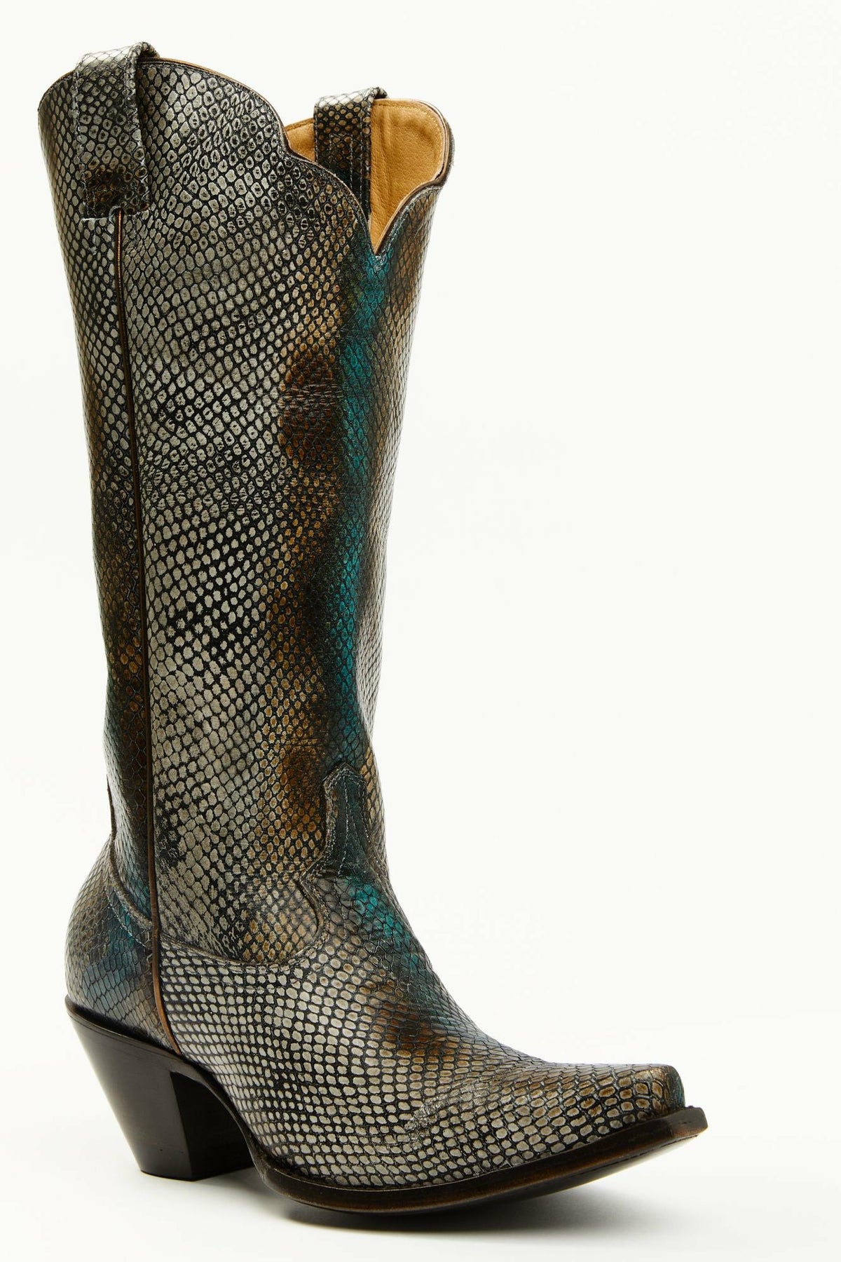 Idyllwind Women | Strut Snake Print Leather Western Boots - Snip Toe