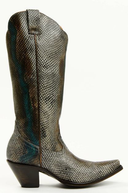 Idyllwind Women | Strut Snake Print Leather Western Boots - Snip Toe