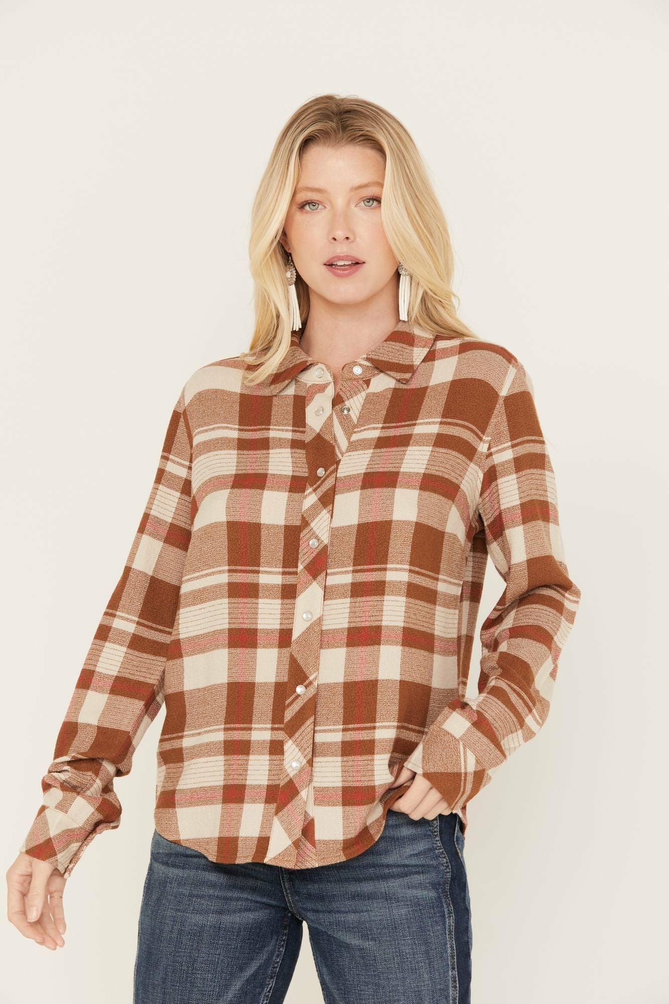 Idyllwind Women | Woodlands Feather Light Plaid Western Top