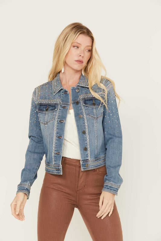 Idyllwind Women | Shiloh Drive Embellished Denim Trucker Jacket