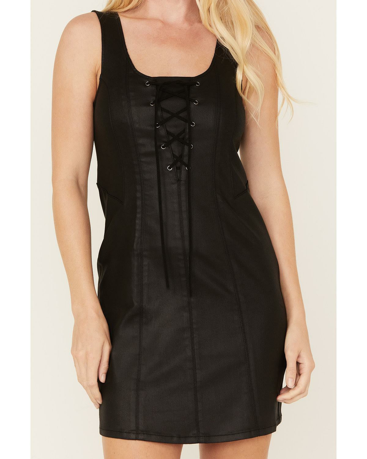 Idyllwind Women | Bosley Midi Coated Lace Up Dress