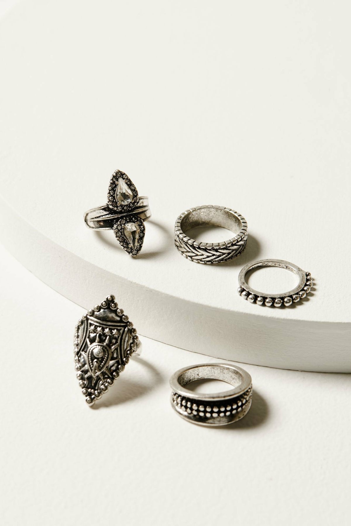 Idyllwind Women | Fairmont 5-Piece Silver Ring Set