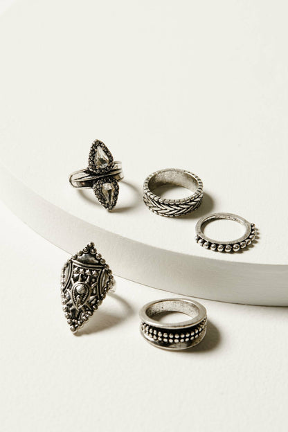 Idyllwind Women | Fairmont 5-Piece Silver Ring Set