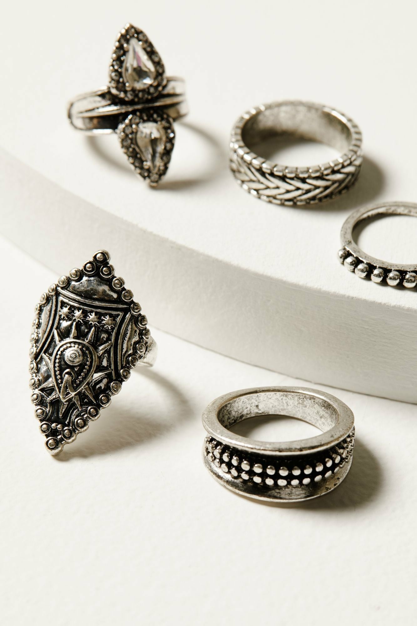 Idyllwind Women | Fairmont 5-Piece Silver Ring Set
