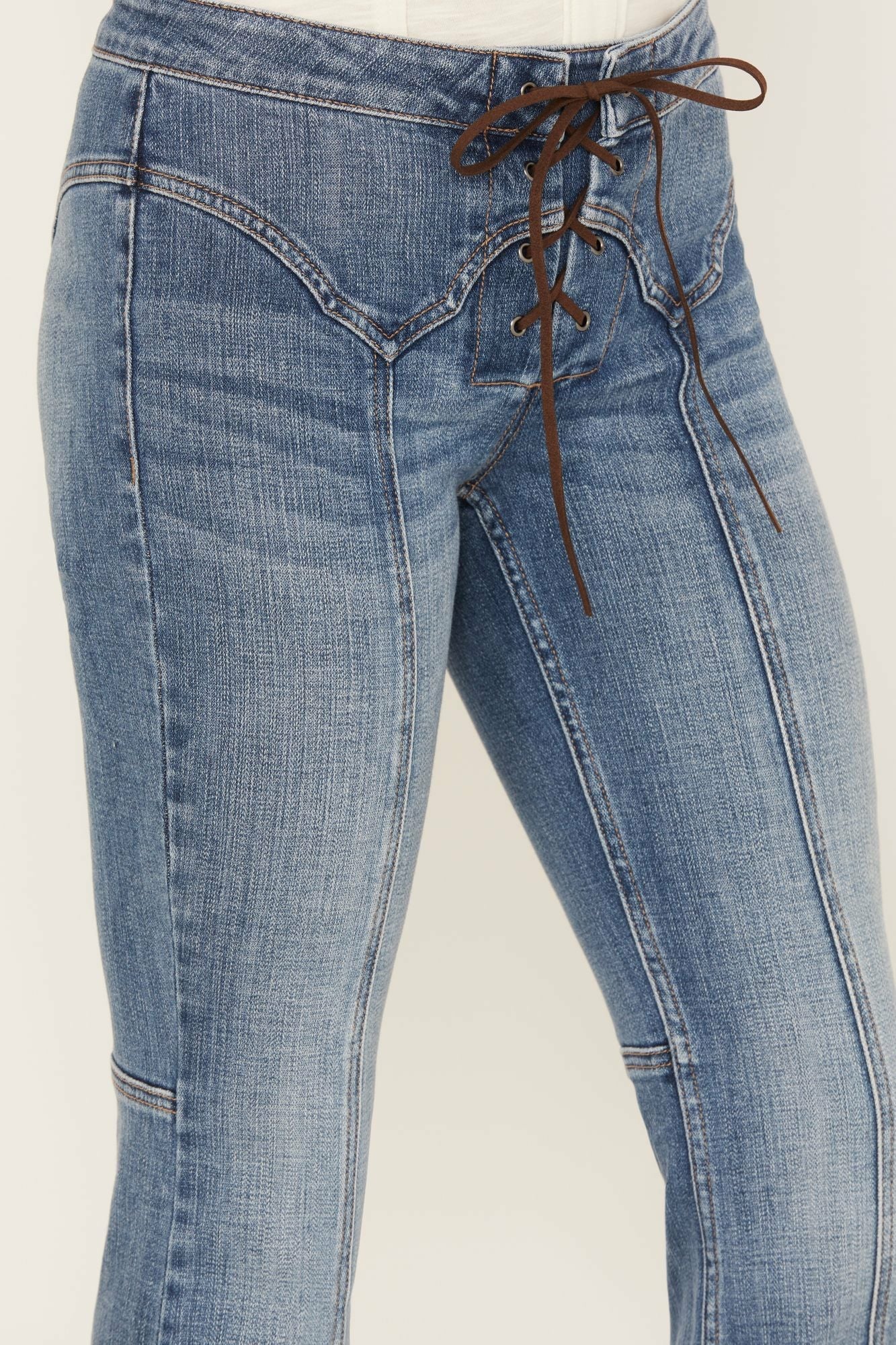 Idyllwind Women | Copper Ridge Low Rise Lace Up Flare Jeans