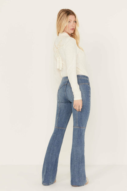 Idyllwind Women | Copper Ridge Low Rise Lace Up Flare Jeans