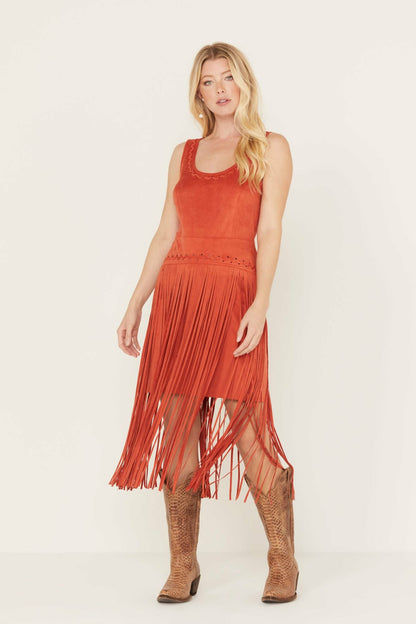Idyllwind Women | Country Mannor Faux Suede Fringe Dress