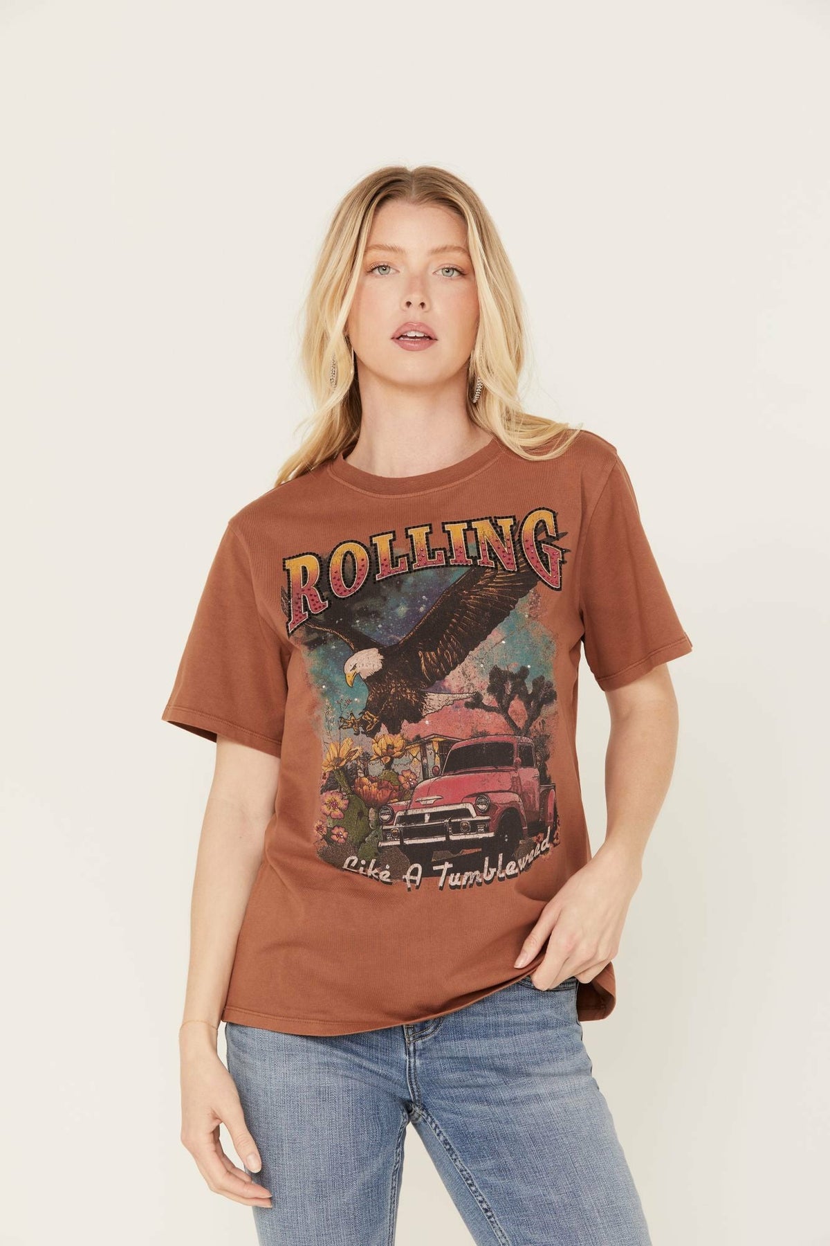 Idyllwind Women | Rhinestone Rolling Graphic Western Tee