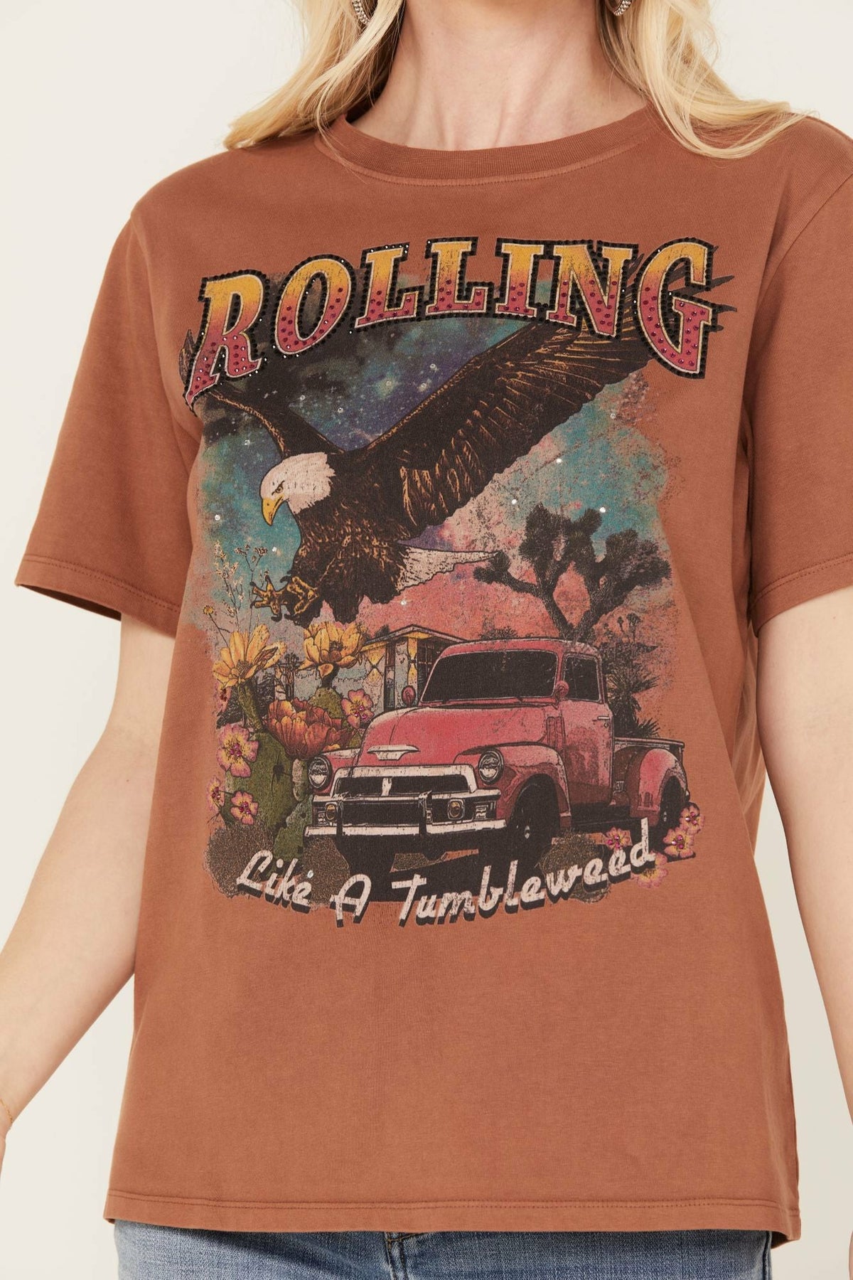 Idyllwind Women | Rhinestone Rolling Graphic Western Tee