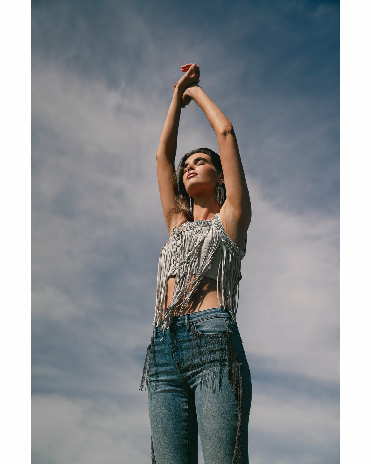 Idyllwind Women | Georgia Fringe Lace-Up Bustier
