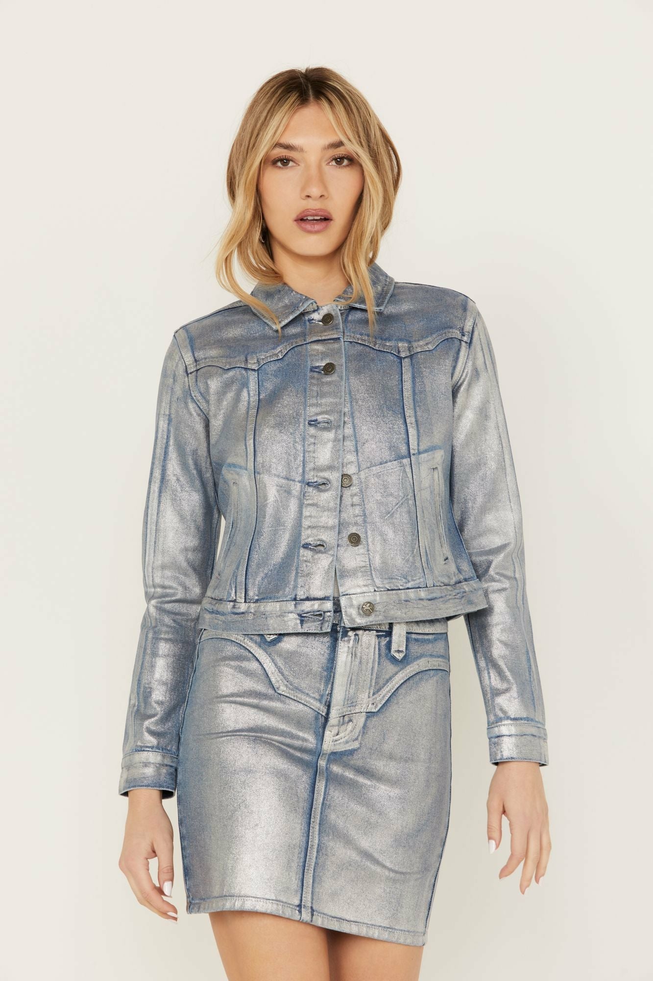 Idyllwind Women | Goldfinch Denim Foiled Jacket