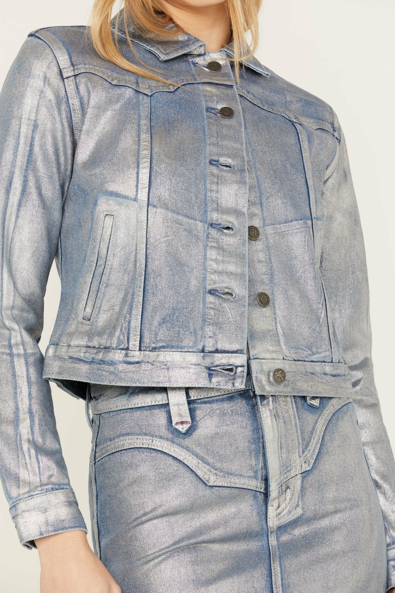 Idyllwind Women | Goldfinch Denim Foiled Jacket