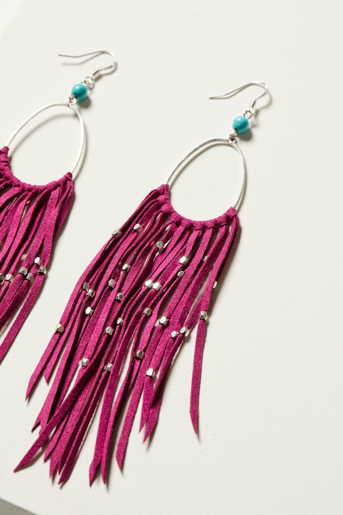 Idyllwind Women | Marcella Fuchsia Fringe Earrings