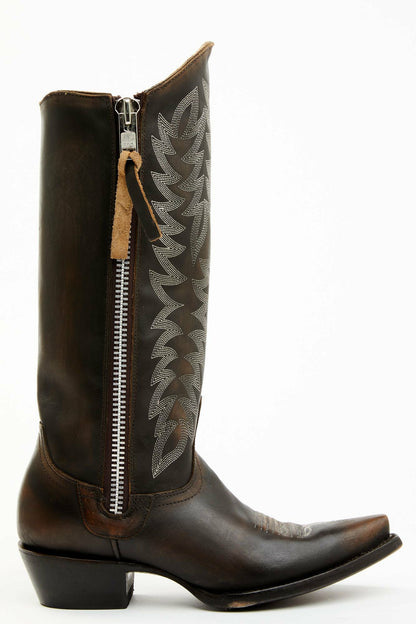 Idyllwind Women | Latigo Side Zip Distressed Tall Western Boot - Snip Toe