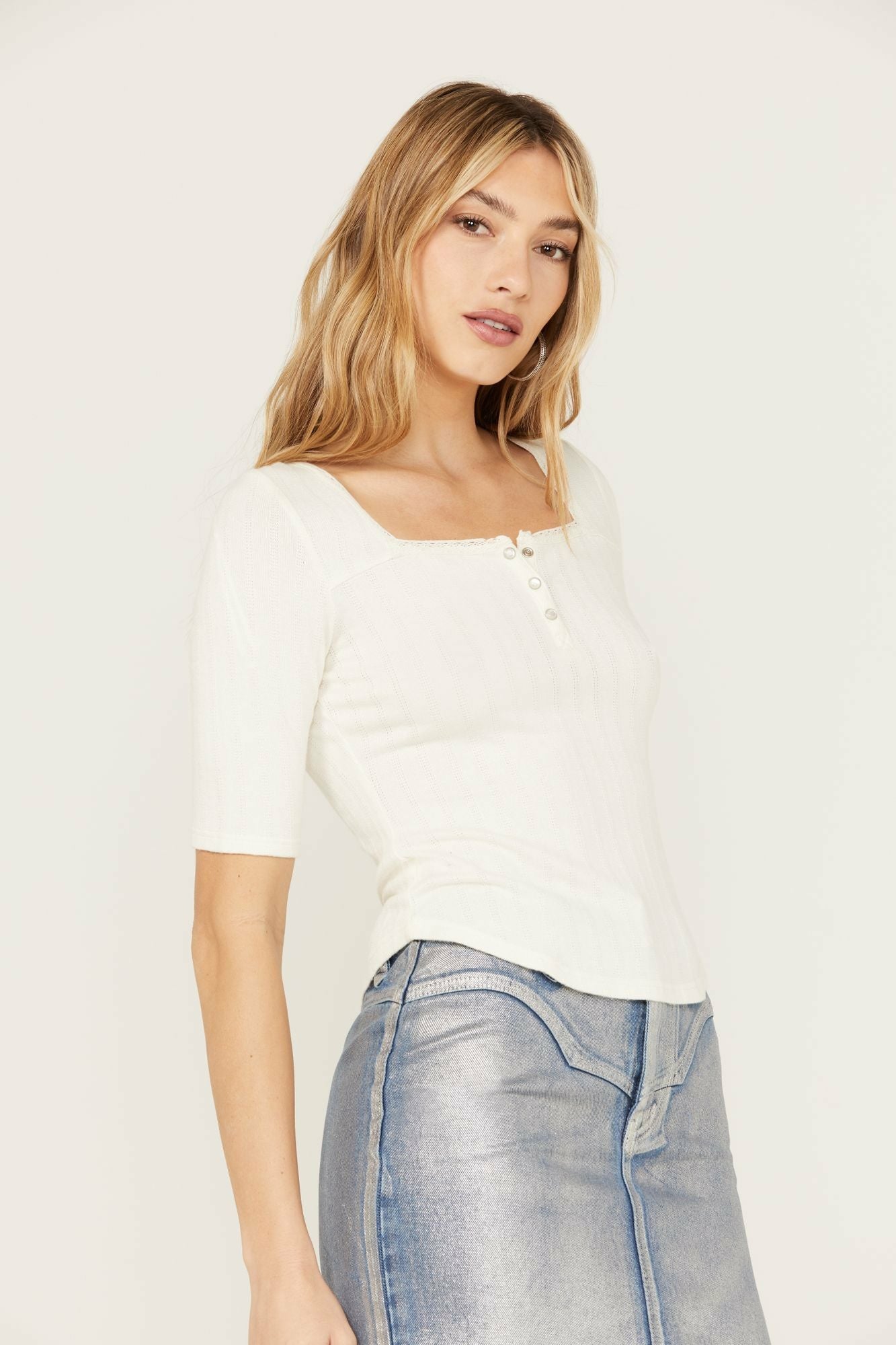 Idyllwind Women | Lucy Square Neck Henley Shirt