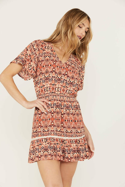 Idyllwind Women | Blossom Flutter Sleeve Smocked Dress