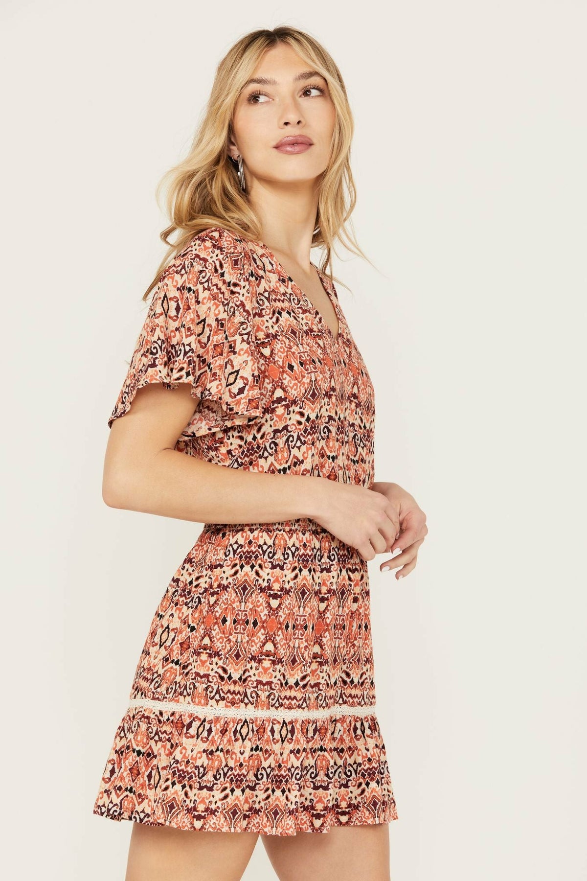 Idyllwind Women | Blossom Flutter Sleeve Smocked Dress