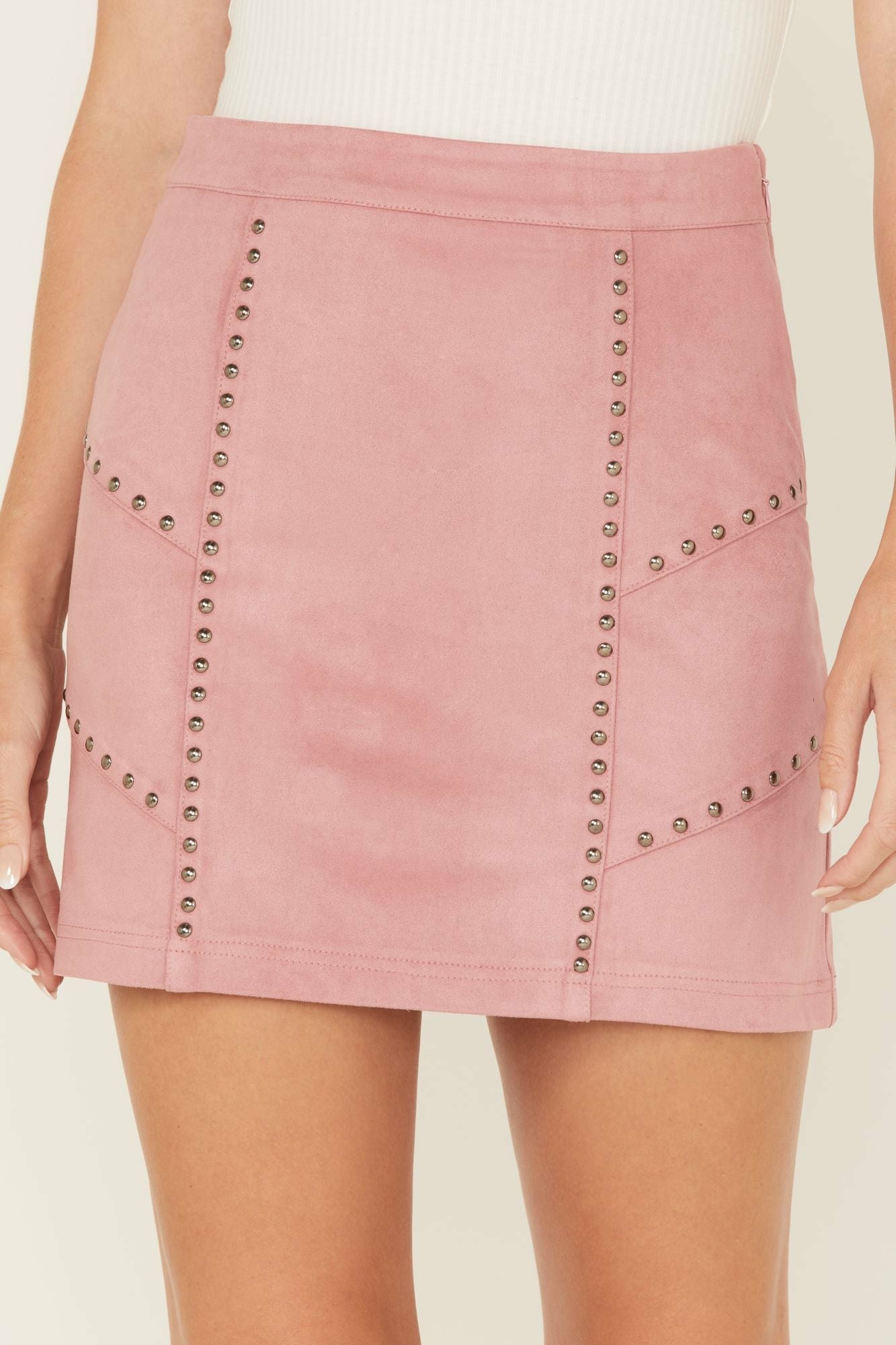 Idyllwind Women | Charlotte Faux Suede Studded Mini Skirt