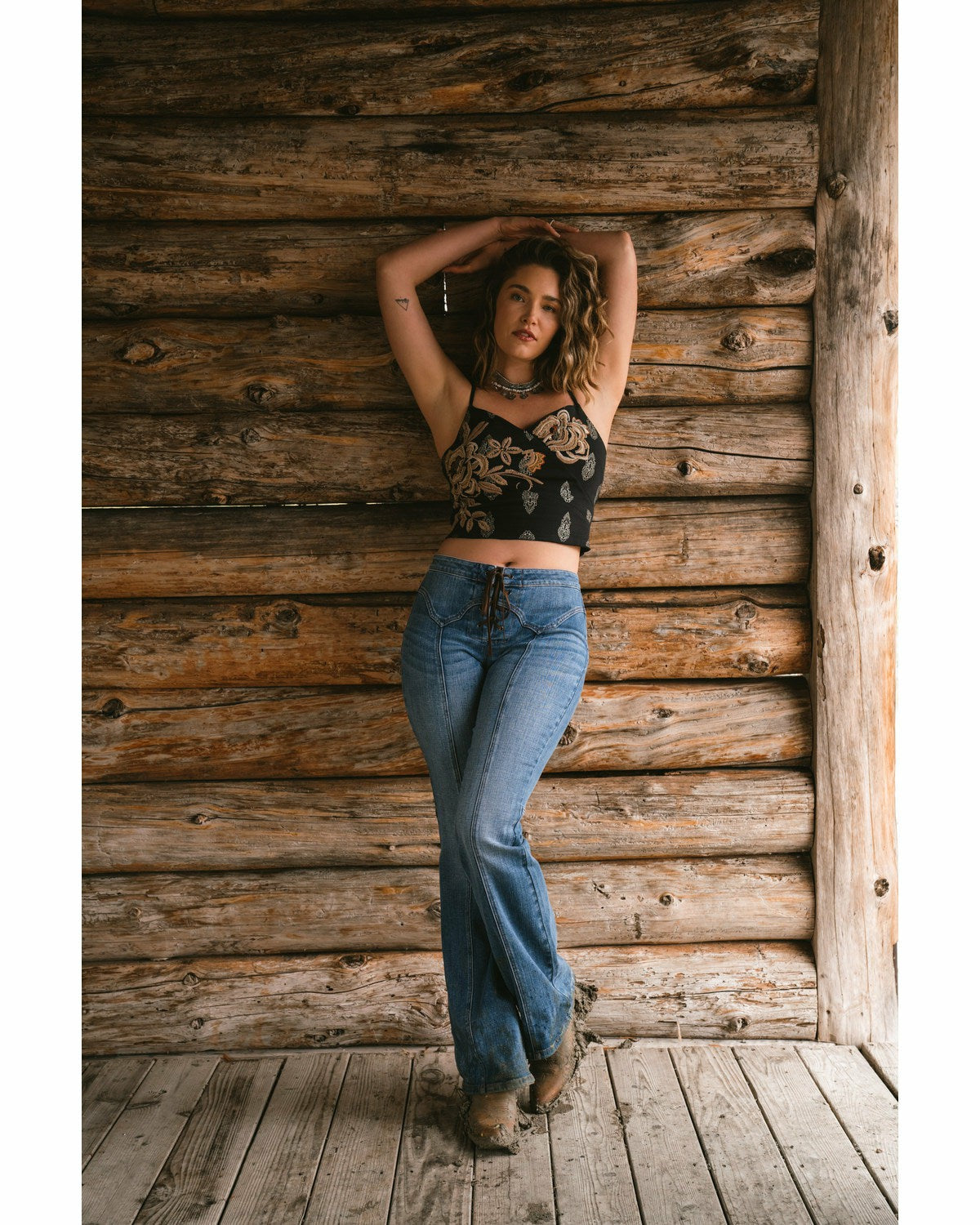 Idyllwind Women | Jessamine Embroidered Smocked Back Crop Top