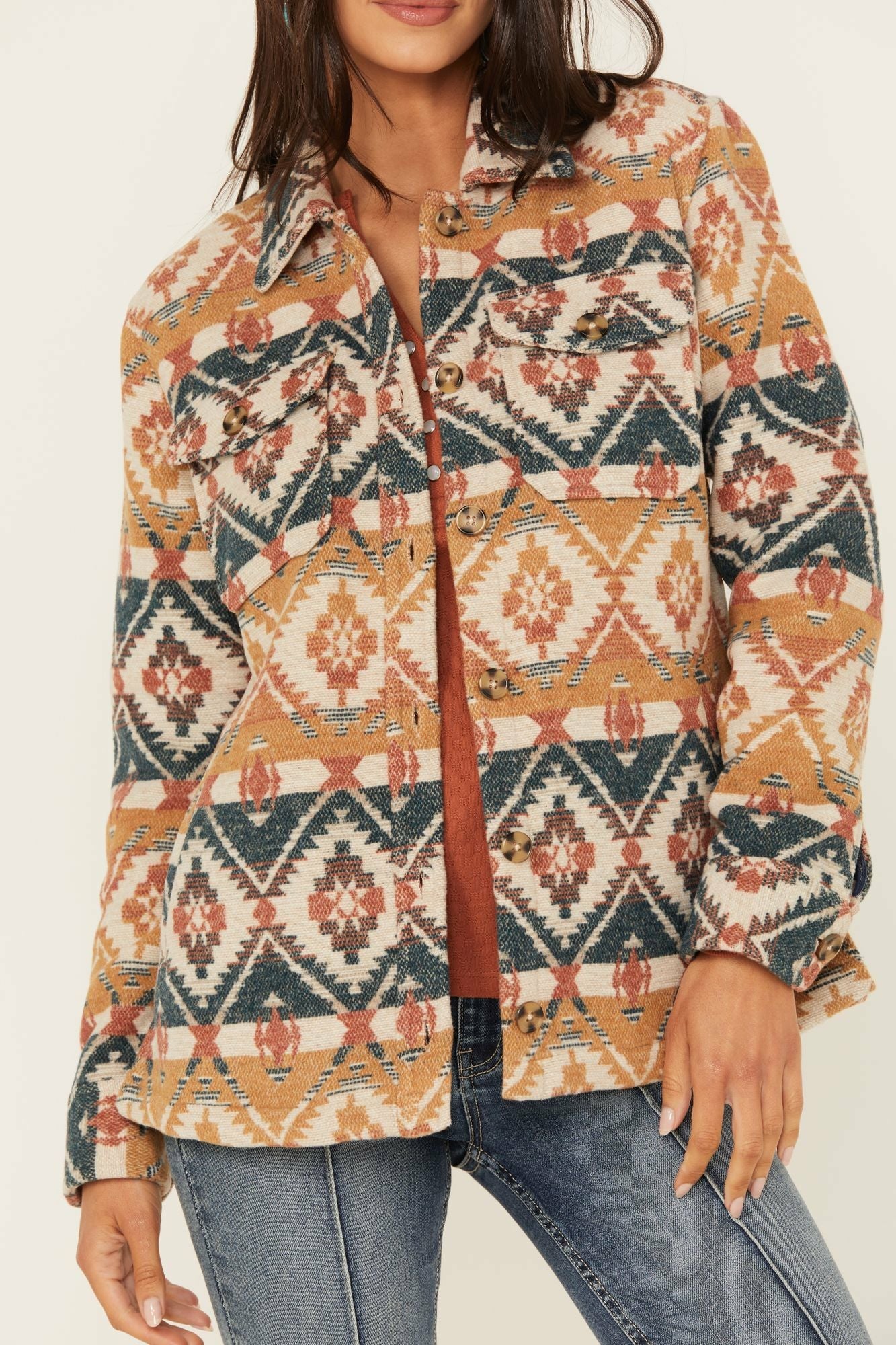 Idyllwind Women | Southwestern Striped Shacket