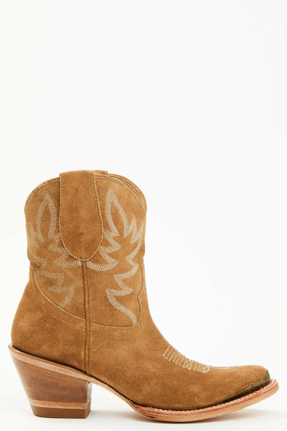Idyllwind Women | Wheels Sand Suede Western Booties - Round Toe