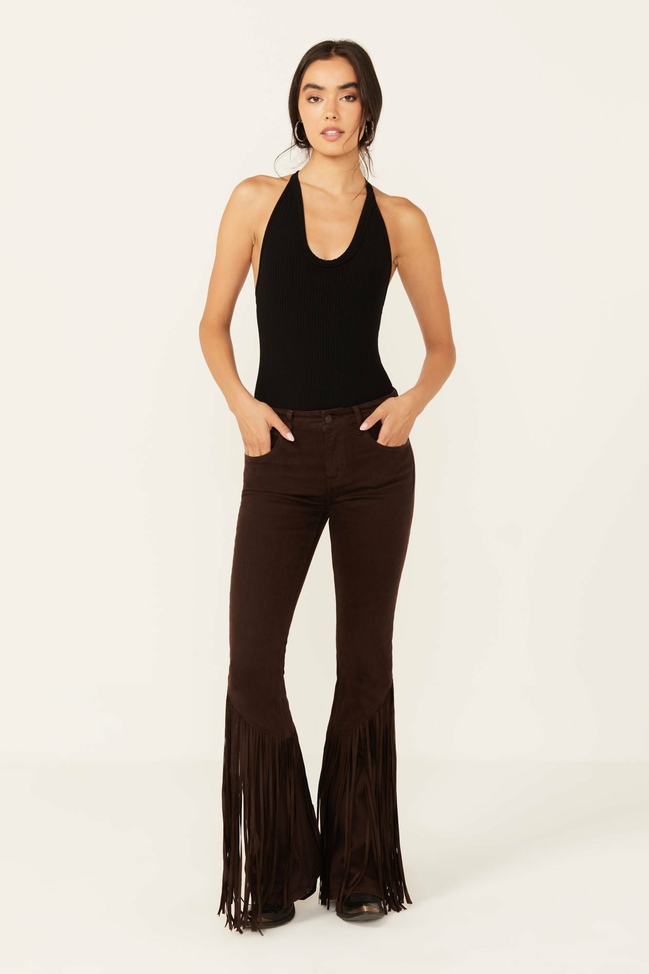 Idyllwind Women | Coffee Bean Mid Rise Rebel Fringe Bootcut Jeans