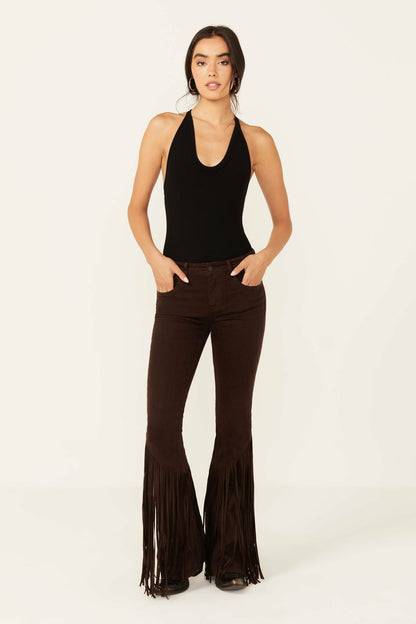 Idyllwind Women | Coffee Bean Mid Rise Rebel Fringe Bootcut Jeans