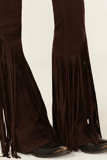 Idyllwind Women | Coffee Bean Mid Rise Rebel Fringe Bootcut Jeans