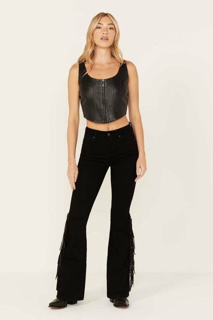 Idyllwind Women | Bordeaux Gypsy High Rise Stretch Studded Flare Jeans