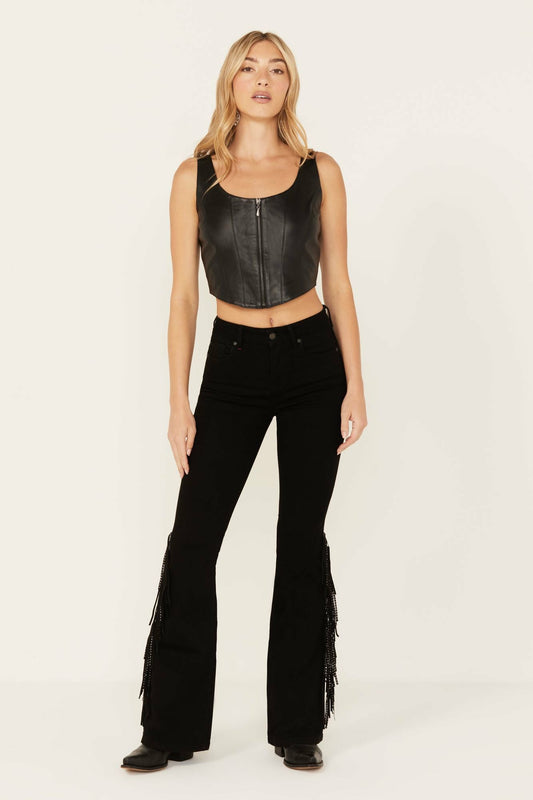 Idyllwind Women | Bordeaux Gypsy High Rise Stretch Studded Flare Jeans