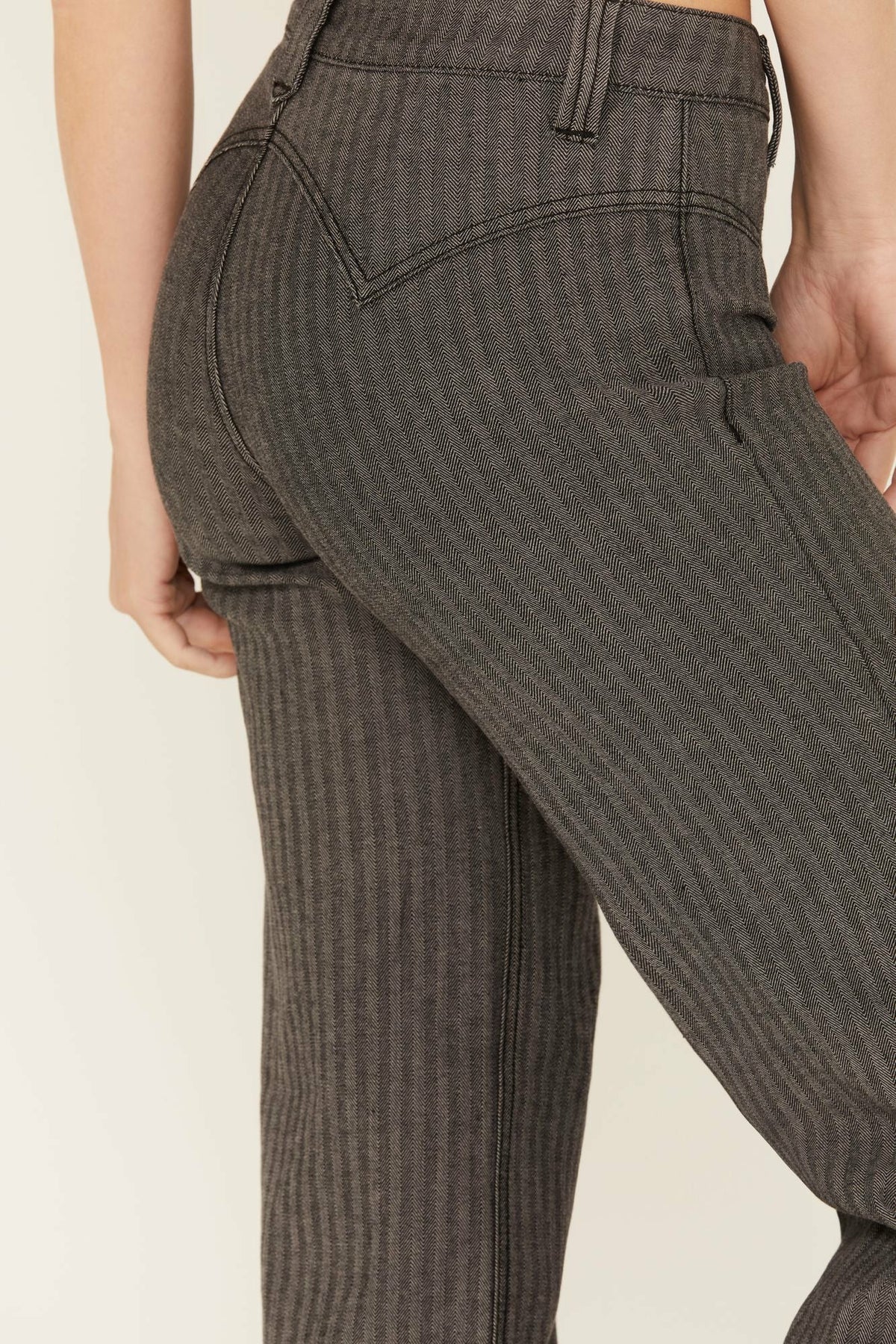Idyllwind Women | Annex Herringbone Revel Mid Rise Stretch Trouser Pants
