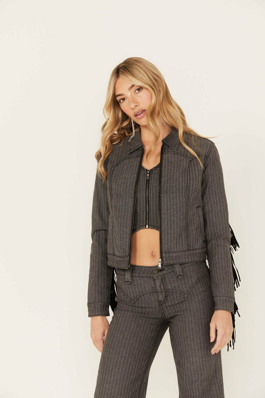 Idyllwind Women | Annex Herringbone Fringe Jacket