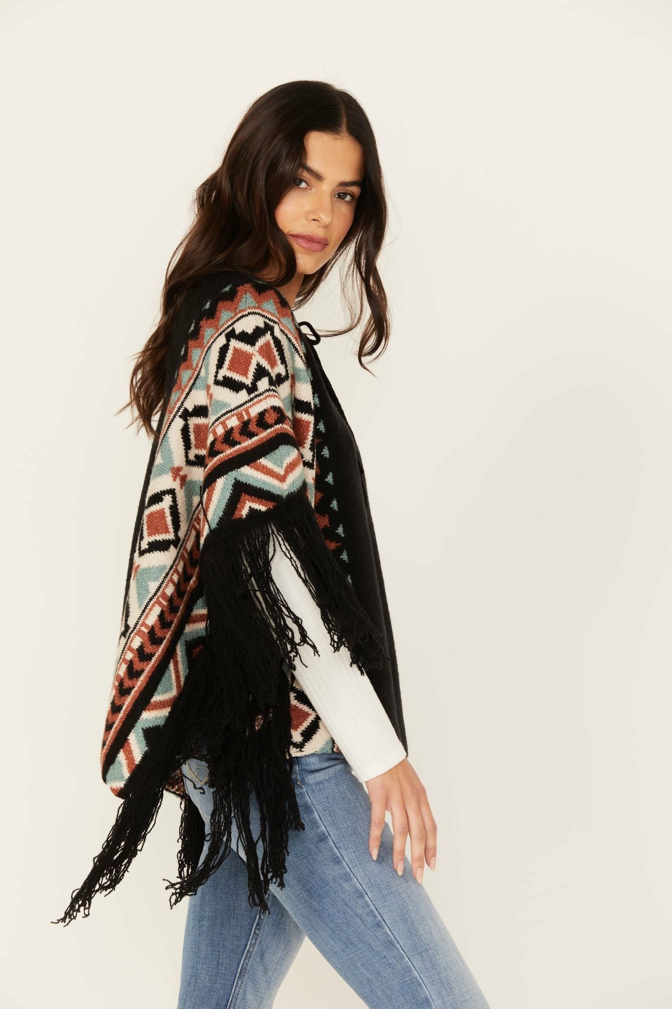Idyllwind Women | Alma Southwestern Poncho Sweater