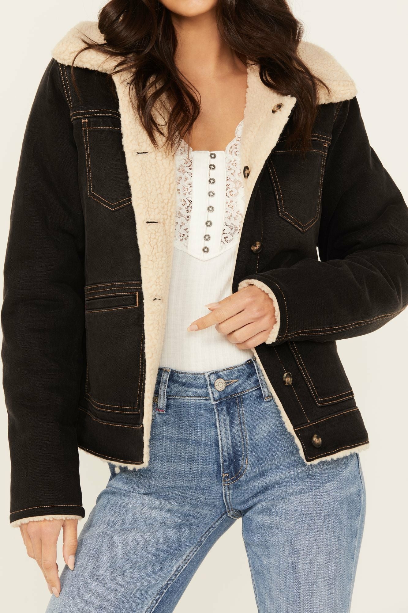 Idyllwind Women | Blackburn Reversible Denim Sherpa Jacket