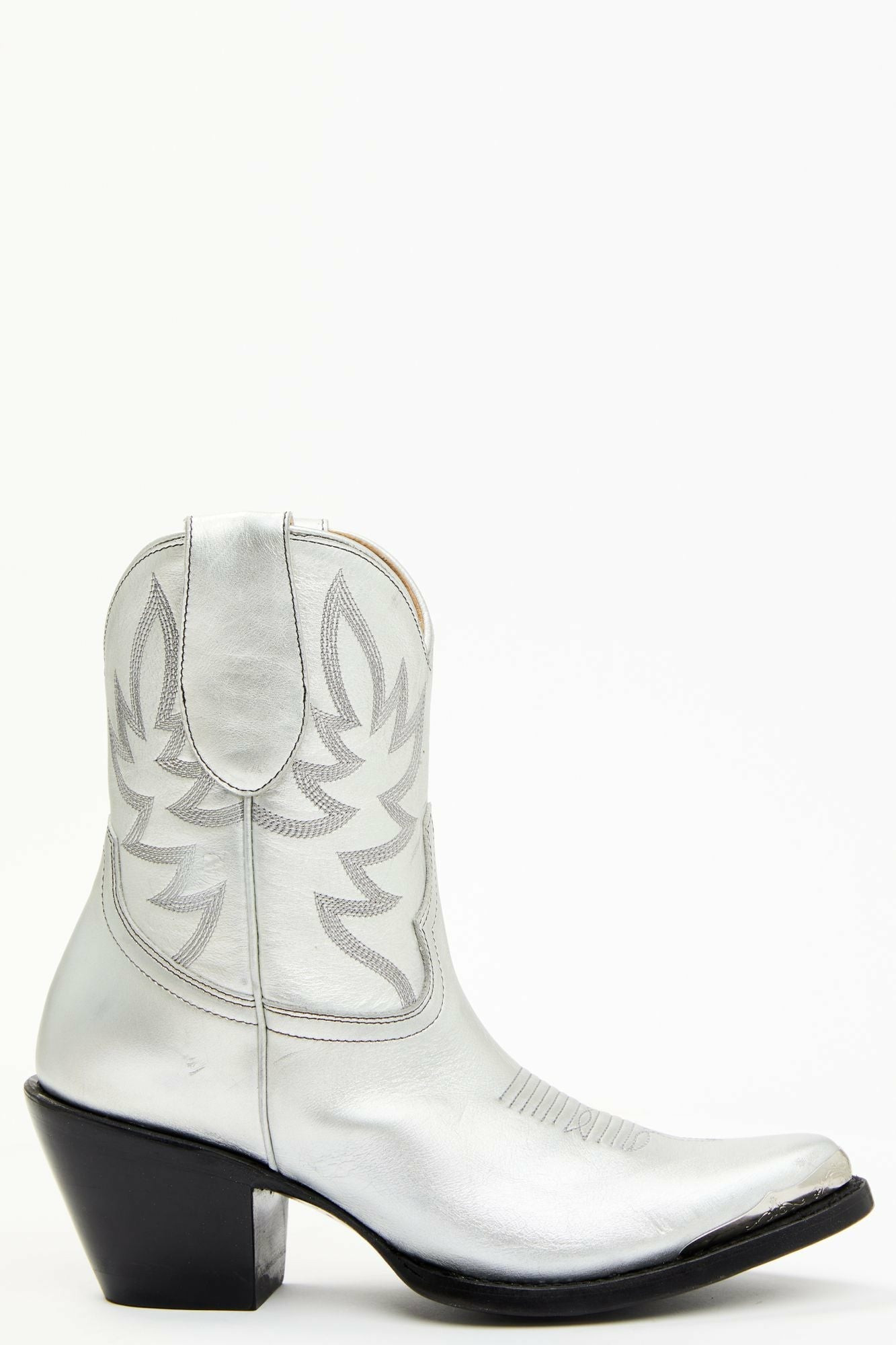 Idyllwind Women | Wheels Silver Leather Western Booties - Round Toe