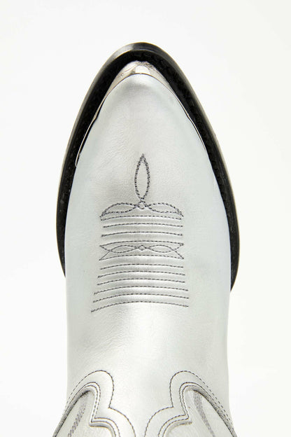 Idyllwind Women | Wheels Silver Leather Western Booties - Round Toe