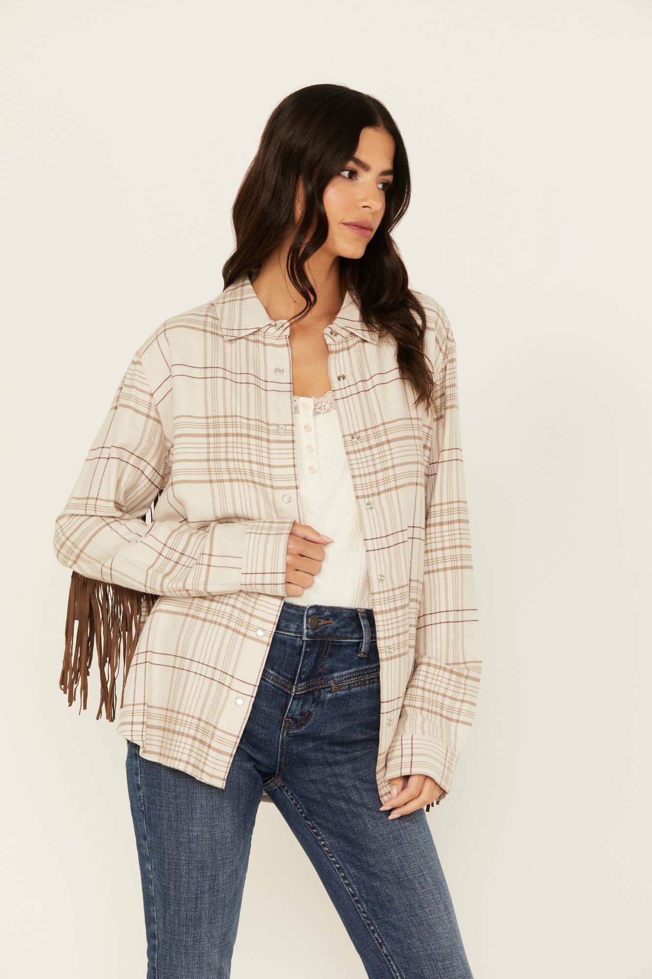 Idyllwind Women | Kingfish Fringe Flannel Shirt