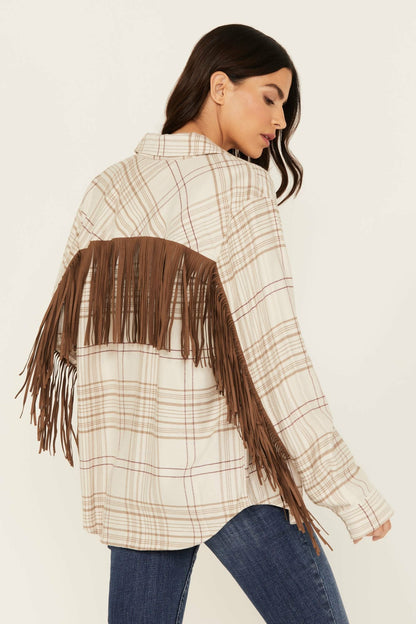 Idyllwind Women | Kingfish Fringe Flannel Shirt