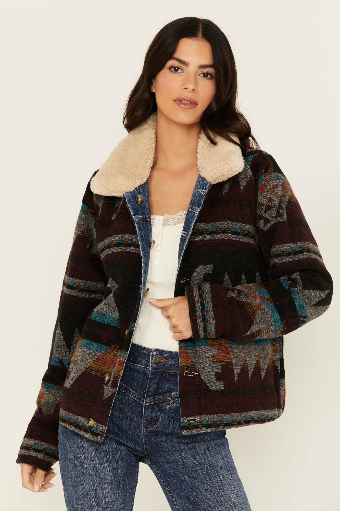 Idyllwind Women | Alcott Reversible Denim / Blanket Jacket