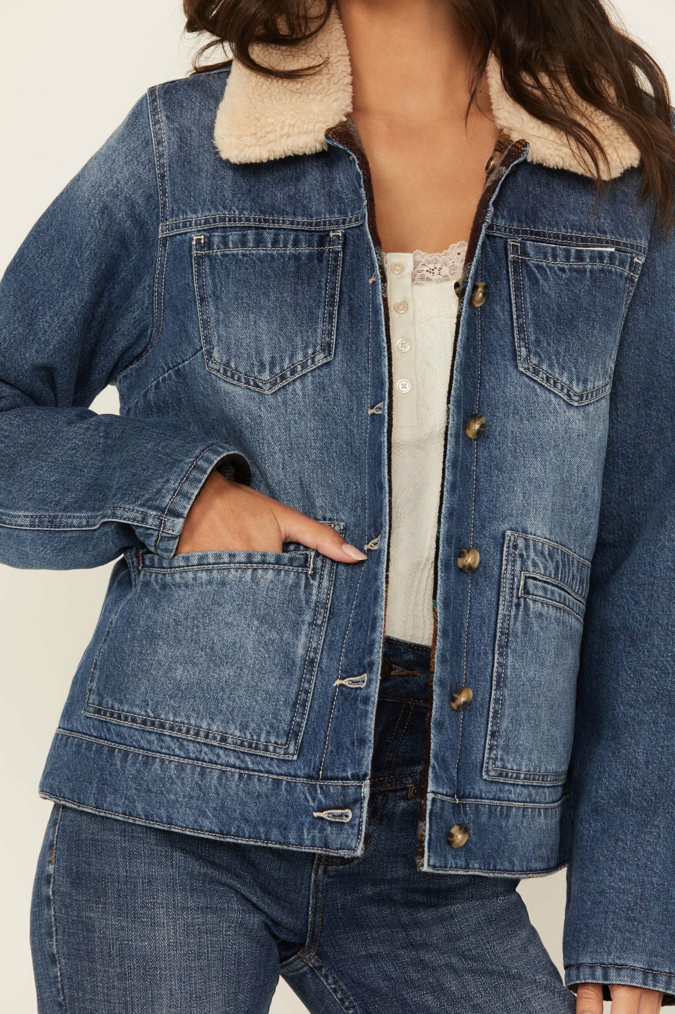 Idyllwind Women | Alcott Reversible Denim / Blanket Jacket