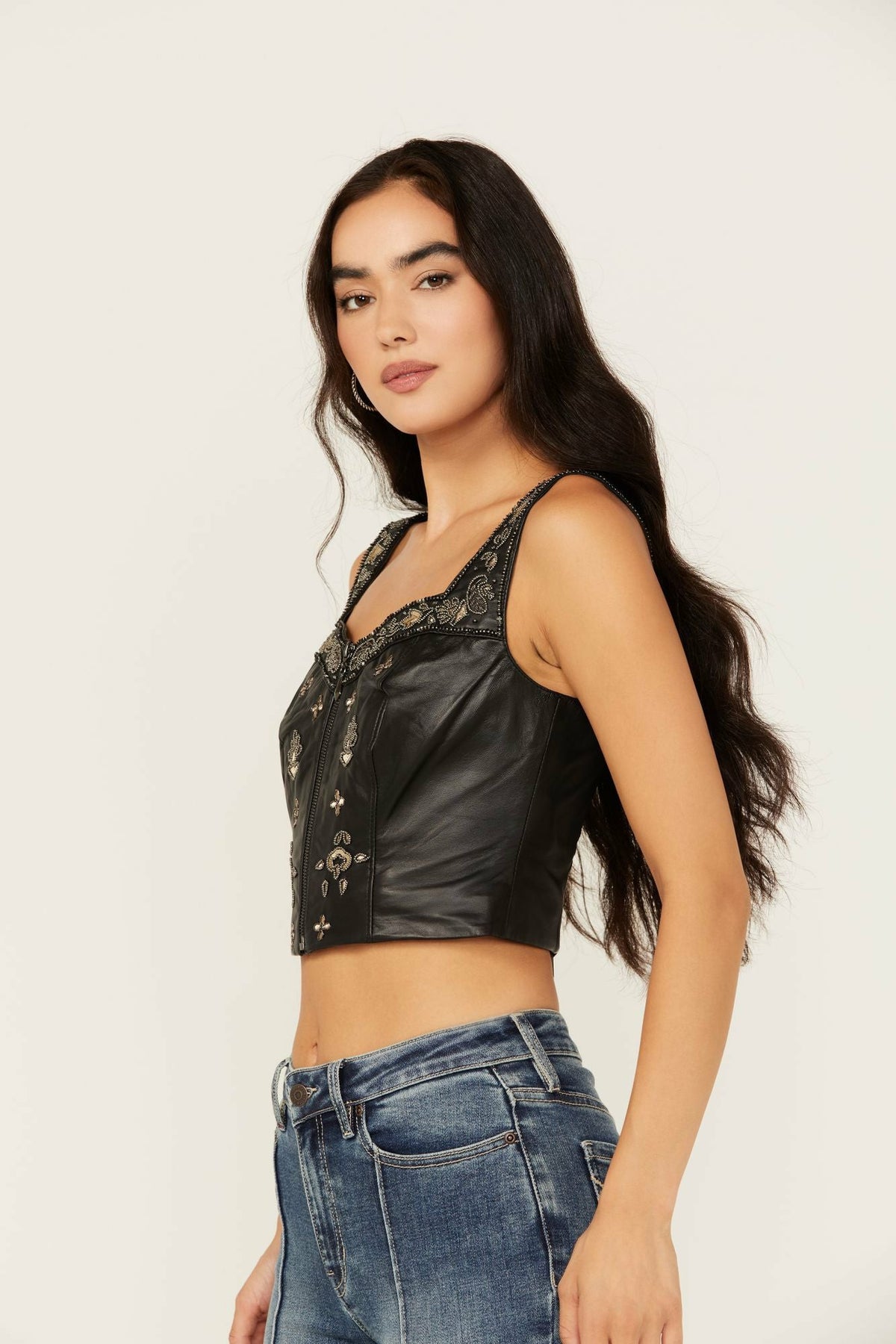 Idyllwind Women | Sunset Embellished Leather Bustier