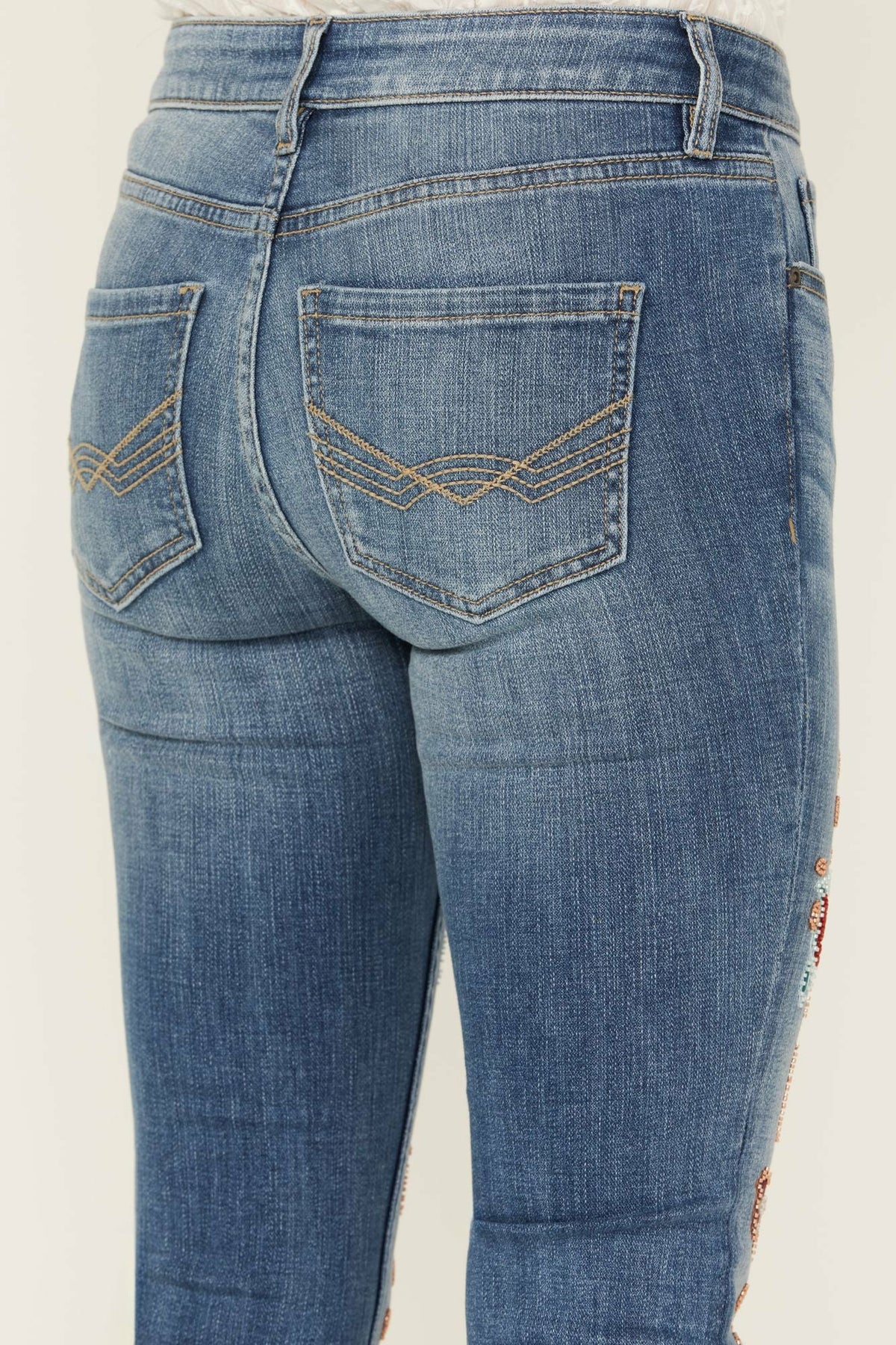 Idyllwind Women | Briley Medium Wash Mid Rise Embellished Stretch Bootcut Jeans