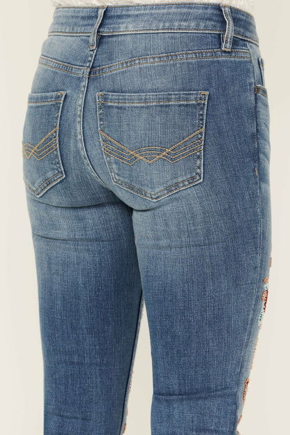 Idyllwind Women | Briley Medium Wash Mid Rise Embellished Stretch Bootcut Jeans