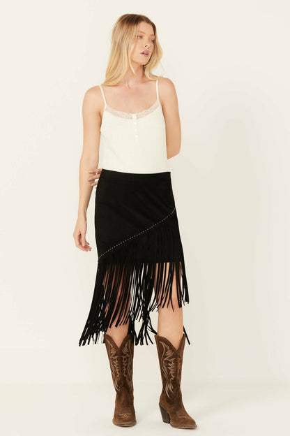 Idyllwind Women | Shiloh Asymmetrical Faux Suede Skirt
