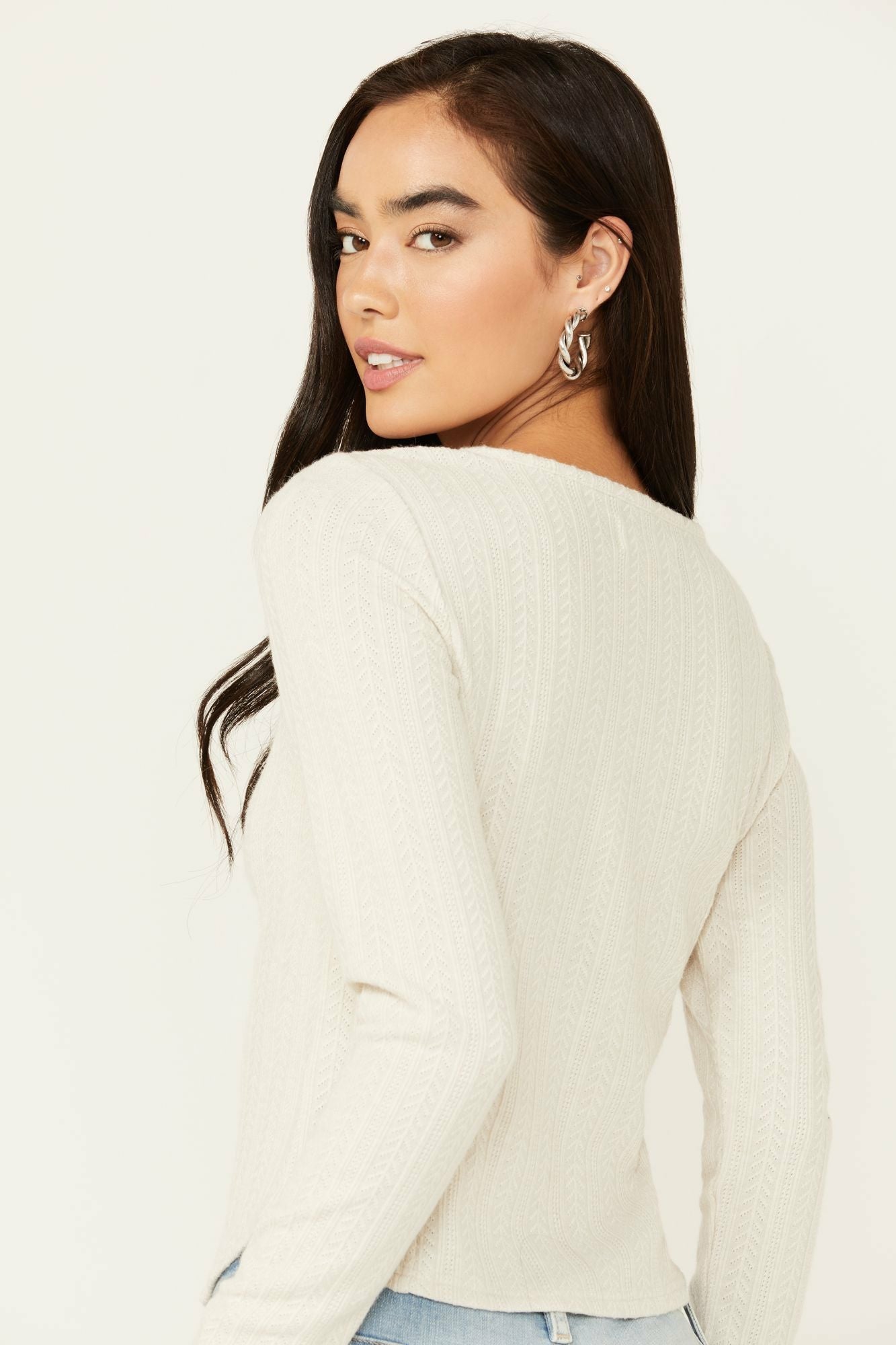 Idyllwind Women | Hummingbird Tie Front Long Sleeve Top