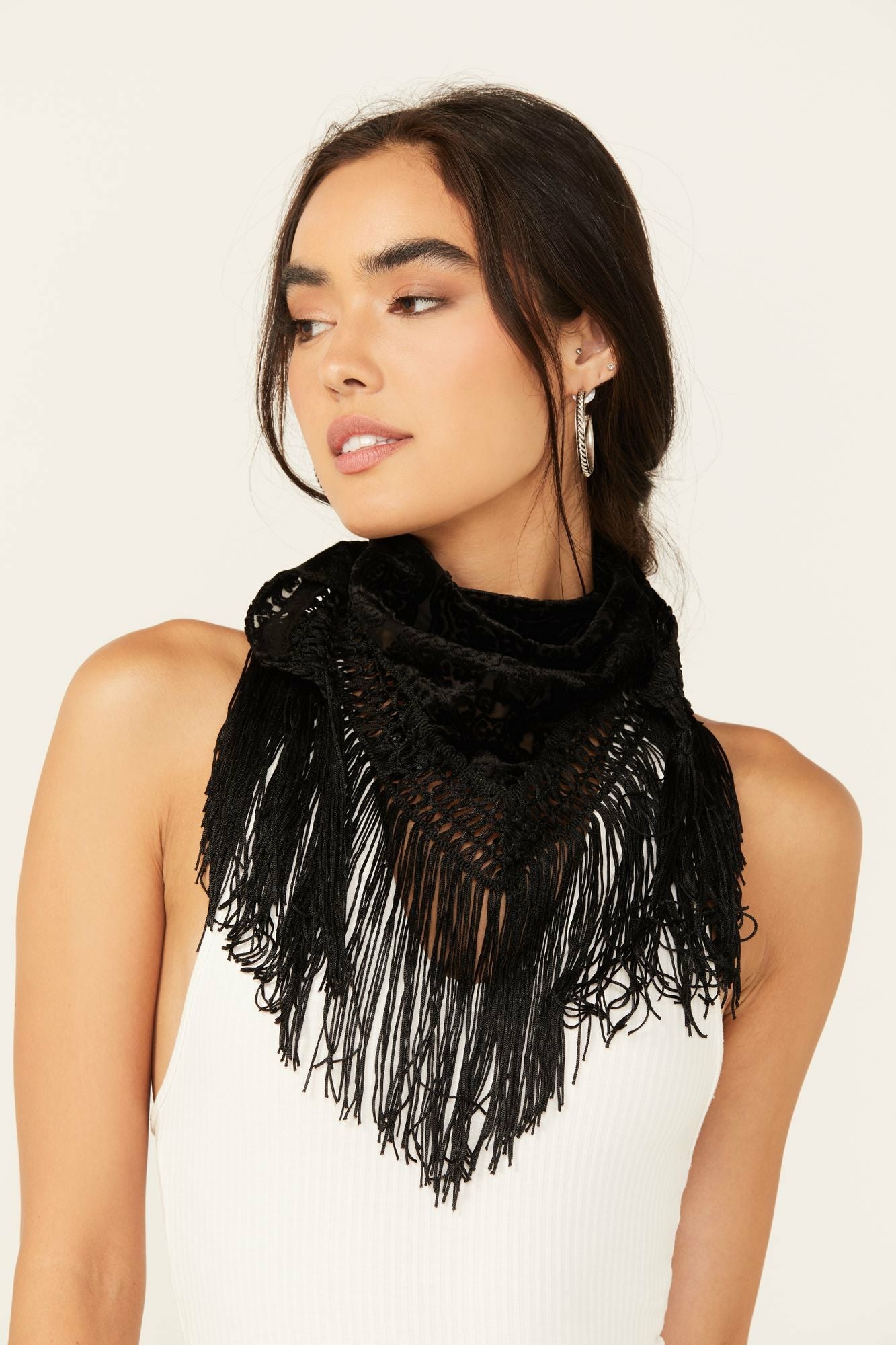 Idyllwind Women | Camillia Velvet Burnout Fringe Scarf